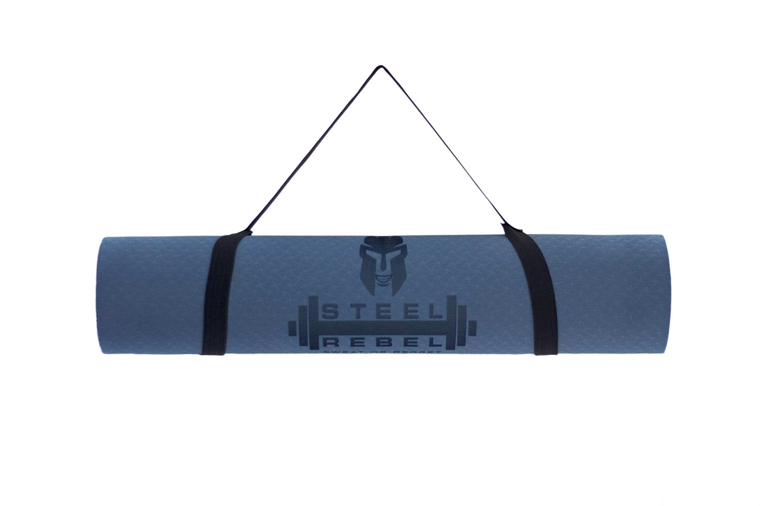Tapis de yoga en TPE antidérapant antidérapant antidérapant - Respectueux de l'environnement - Adapté pour la peau - Fitness, Pilates & Home Training - 183 x 61 x 0,6 cm
