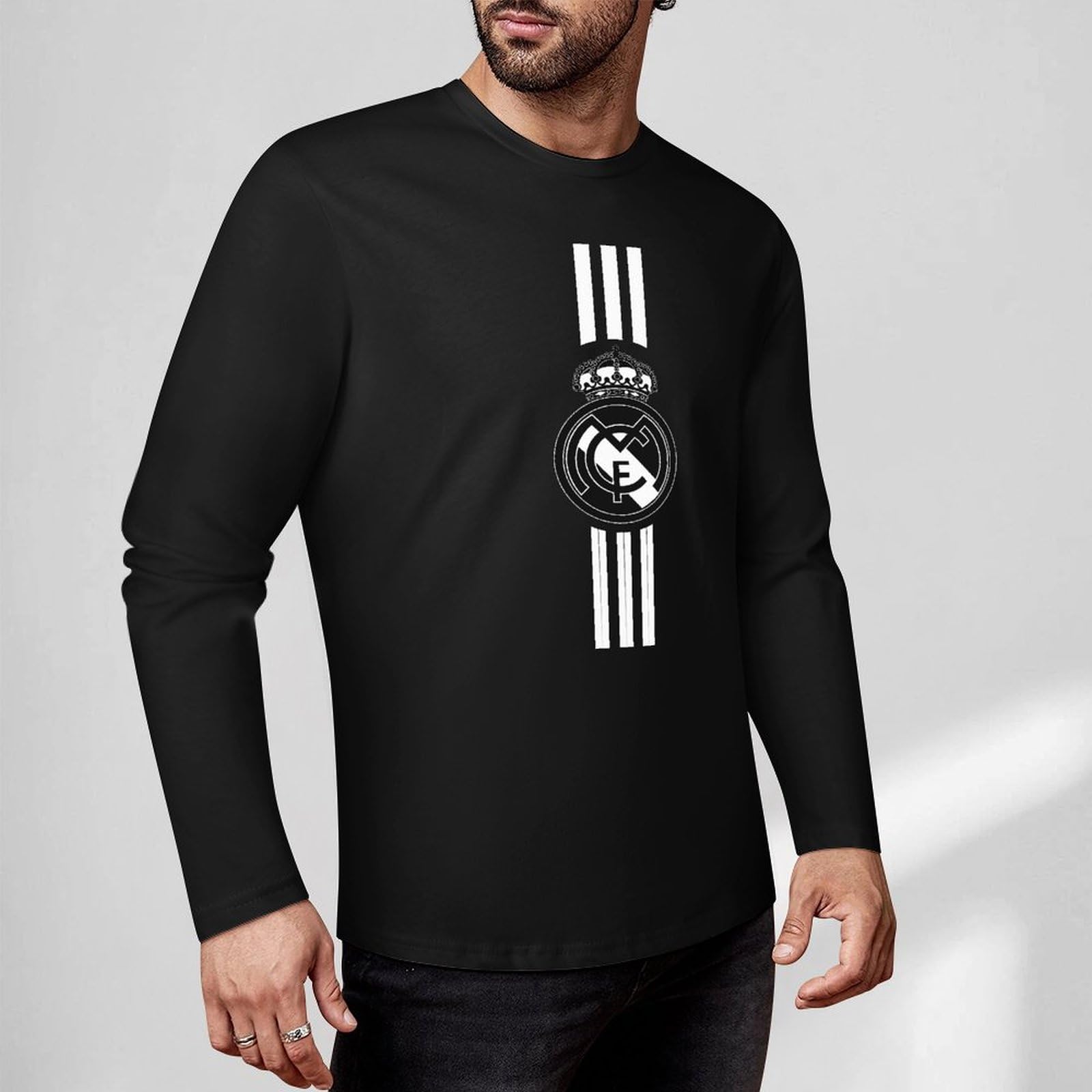 Amazon.co.jp: ロングtシャツ メンズ レアルマドリード 長袖 綿100 
