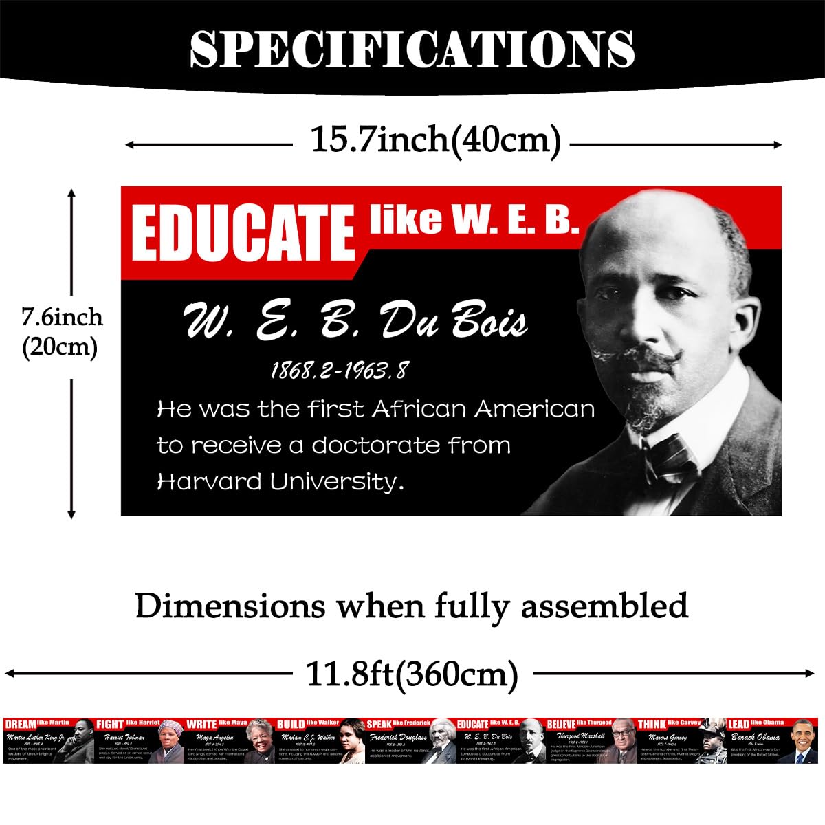 Yarcooly Juneteenth Decorations Juneteenth Poster Pan African American Black History Month Bulletin Board Decorations and Supplies for Party - Image 2