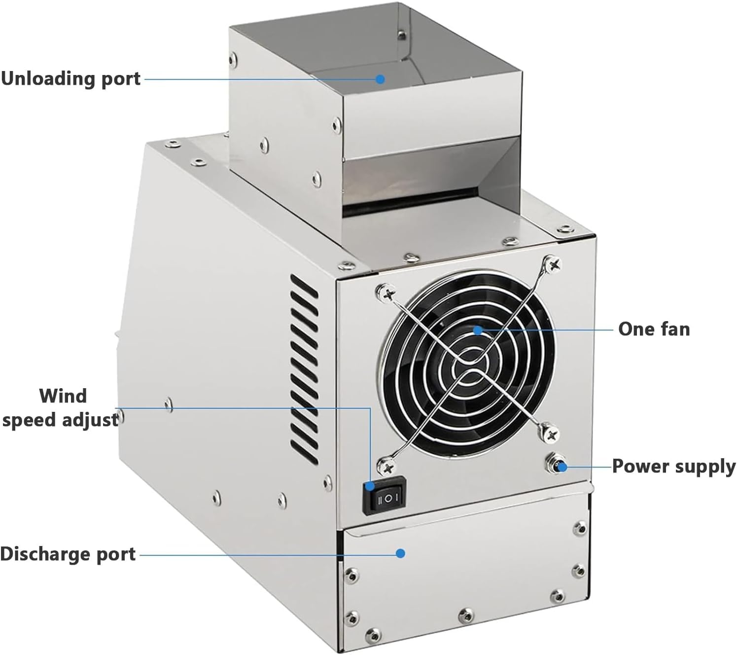 Vogelfutter-schalenspalter, Getreidesiebmaschine Mit Geschwindigkeitsregler Und Verstellbarer Prallplatte, Vibrationsausblendung, Geeignet Für Körner Mit Einem Durchmesser Von Weniger Als 1 cm