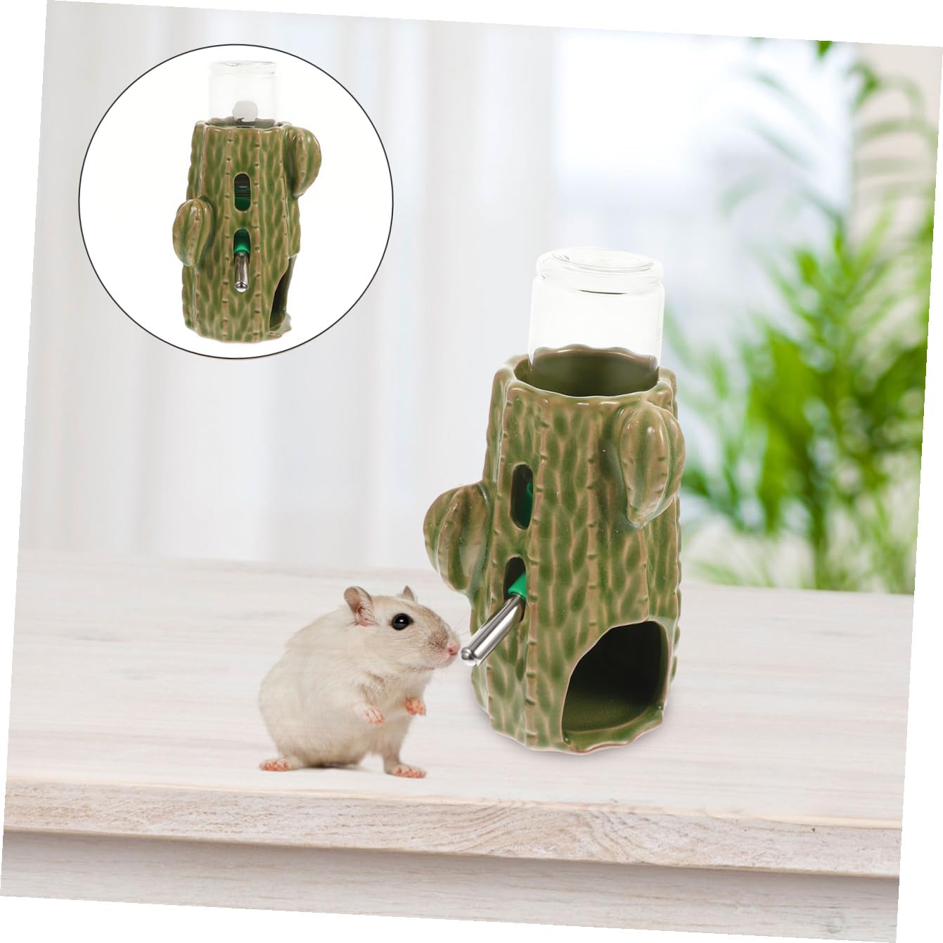 Gatuida Wasserflasche für Hamster Chinchilla-Flasche Vertikale Trinkflasche Praktischer Wasserspender Durchsichtiges Design Einfache Anwendung kein Auslaufen Trockener Käfig für Kleine Hau