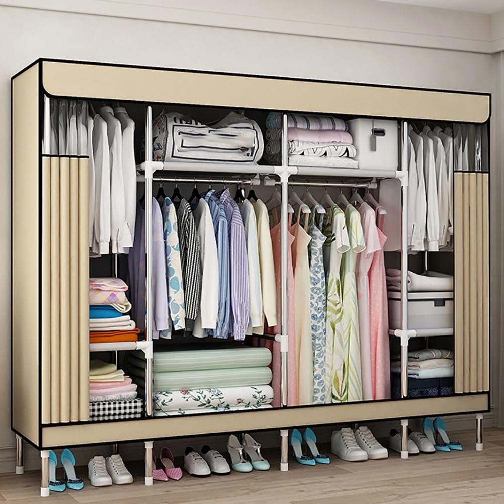 Armoire en métal Topook penderie noire modulable de 205 cm de hauteur