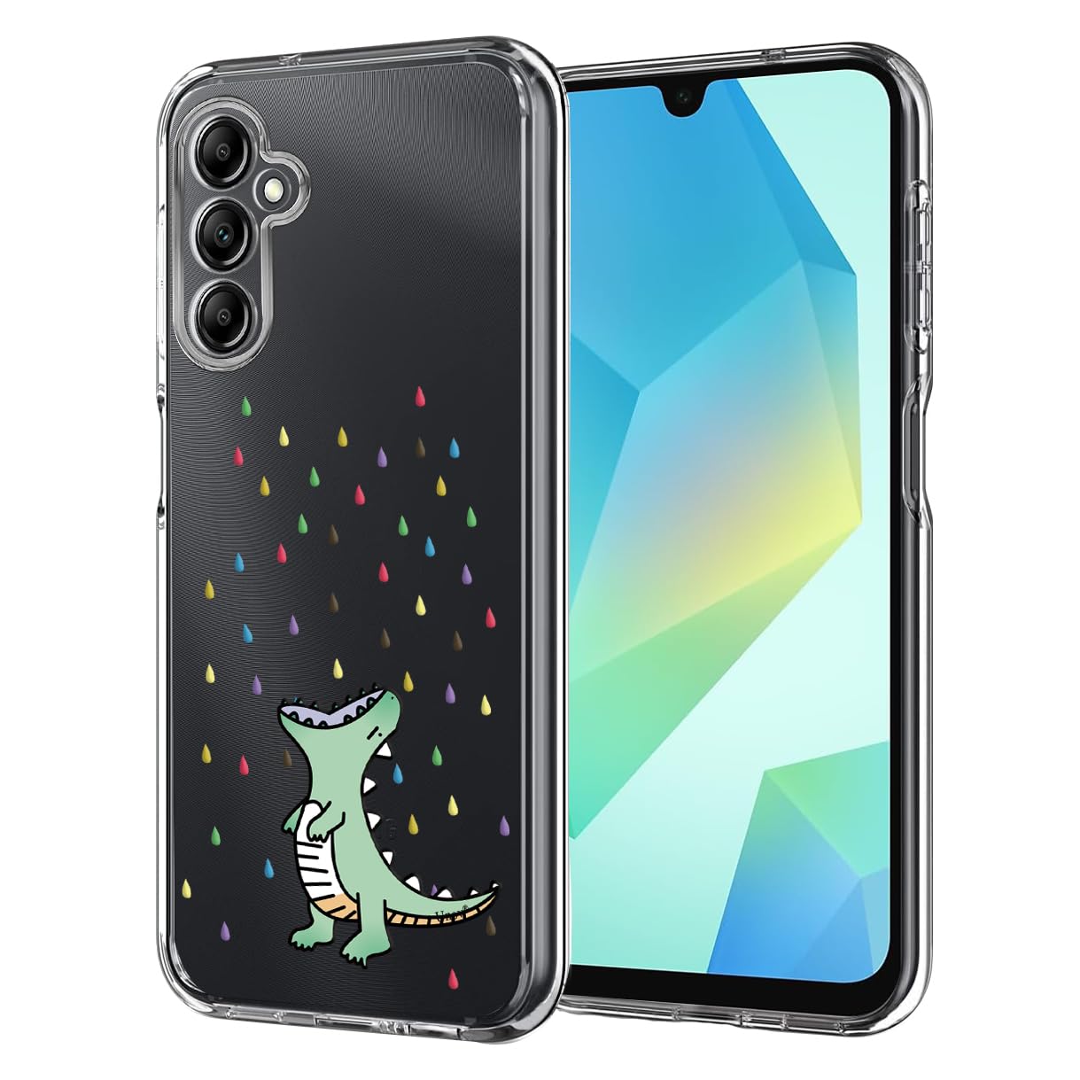 Unov Case Compatible with Galaxy A16 5G with Dino Rainbow Dinosaur Dragon Embossed Pattern Design Slim Protective Soft TPU Bumper Back Cover