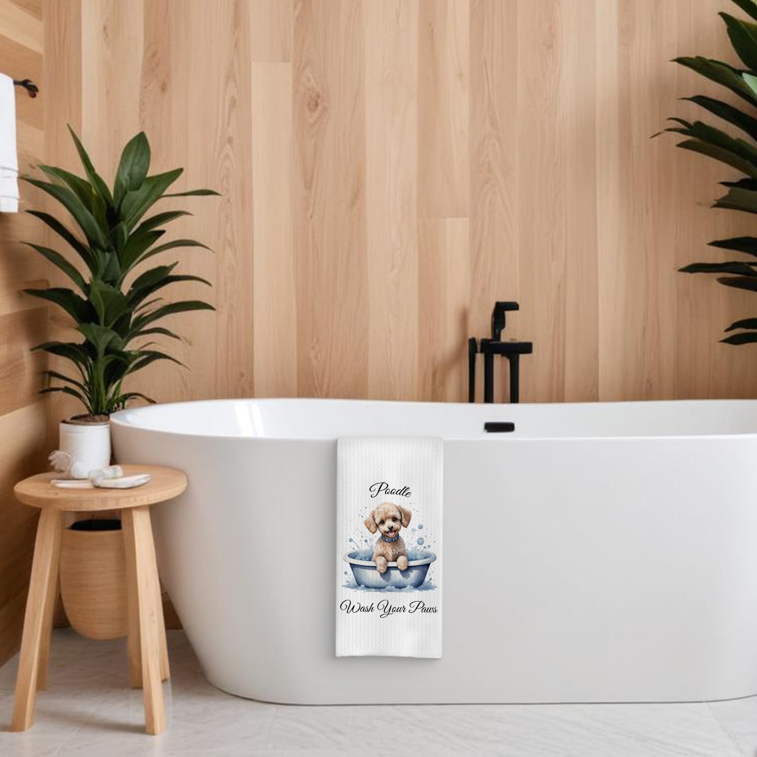 Poodle Gifts Bathroom Hand Towels, Poodle Dog Hand Towels for Bathroom, Poodle Decor Bathroom Towels, Poodle Gifts for Women, Dog Bathroom Decor, Kids Bathroom Decor, 16x24 Inch - Image 5