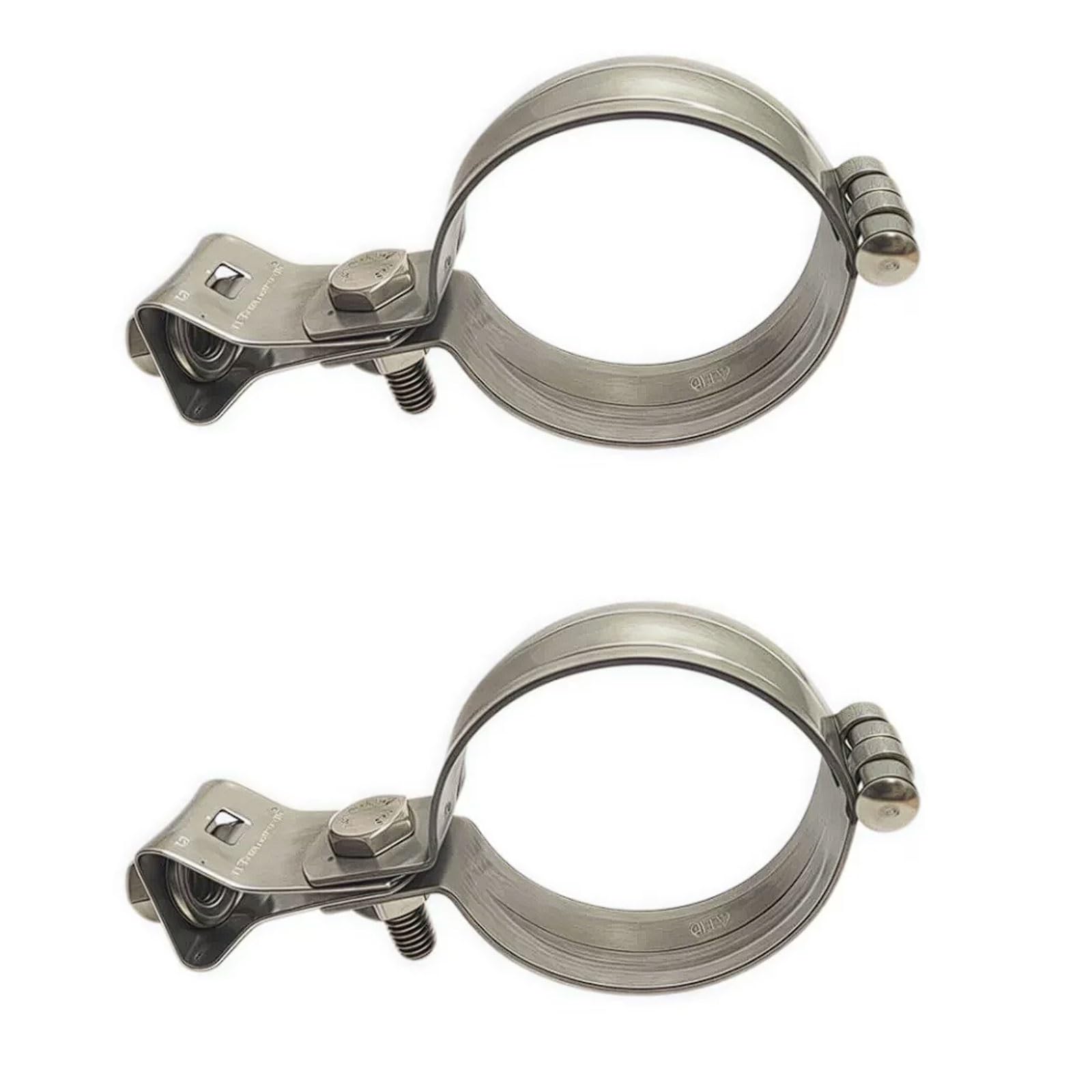Esmen Uae One Color 304 Stainless Steel Lantern Clamp, 2 Sets Drain Pipe Fixing Clip With Threaded Rod, Thickened Lifting Clamp For Dn32-Dn100 Tube Fittings(Dn32)