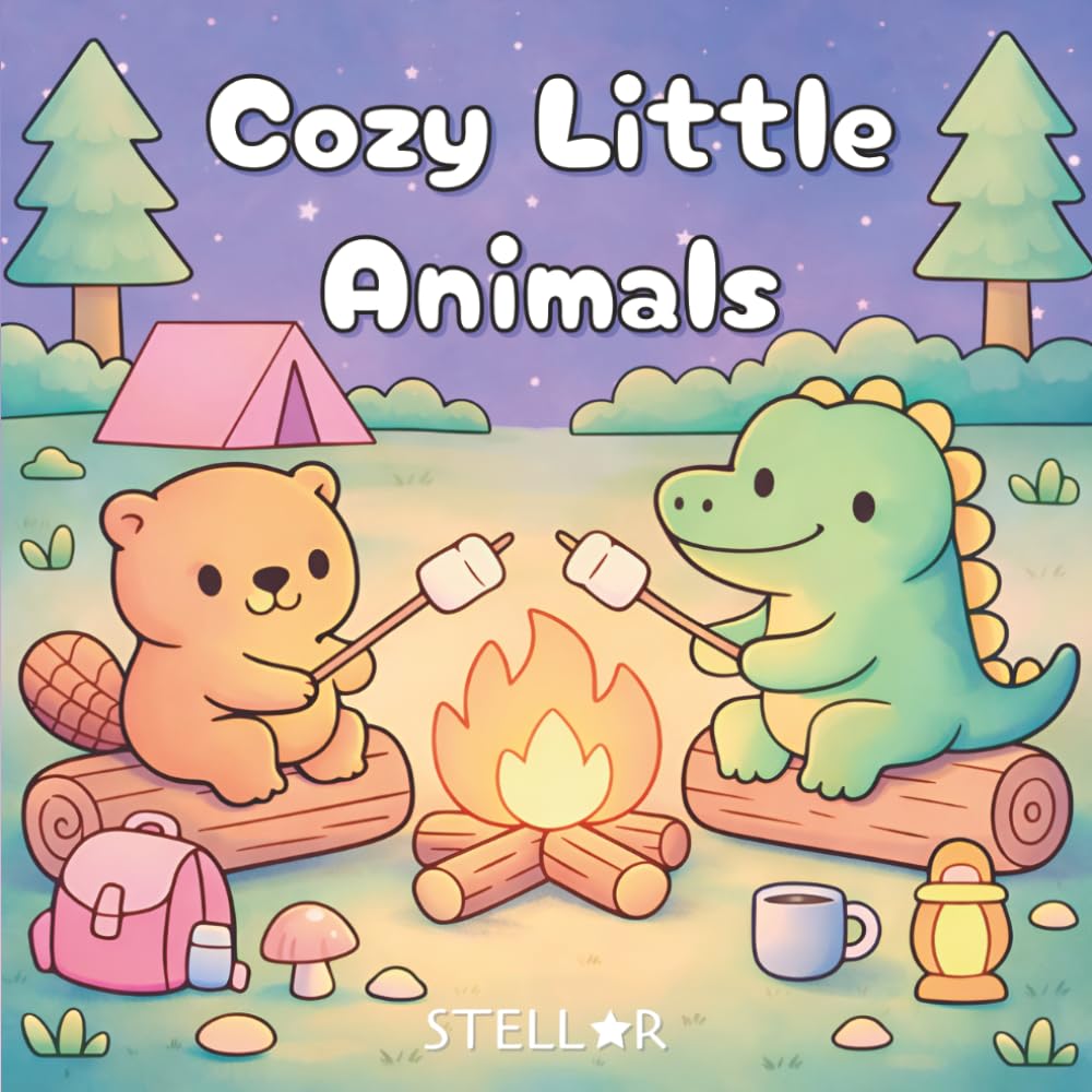 Cozy Little Animals: Cute & Cozy Animal Coloring Book for Adults and Teens for Relaxation and Stress Relief