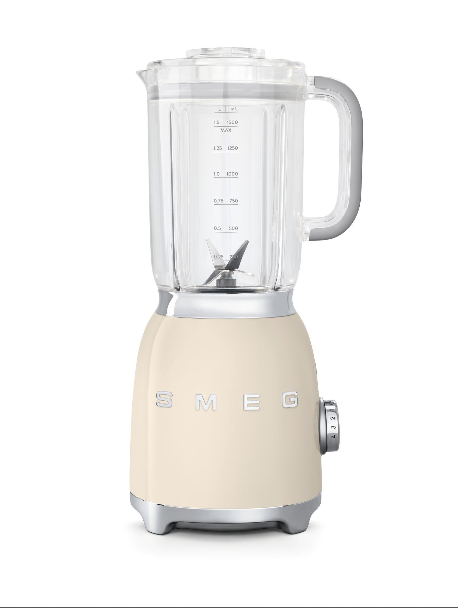 SMEG, BLF01CREU 1,5 l Standmixer, 4 -Geschwindigkeitsstufen, 3 
