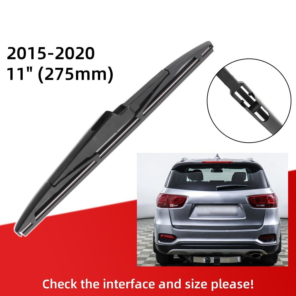 para KIA para Sorento MK3 2015-2020 Limpiaparabrisas Delantero Y Trasero De Coche Escobilla Limpiaparabrisas Ventana Cepillo De Lluvia Escobilla limpiaparabrisas