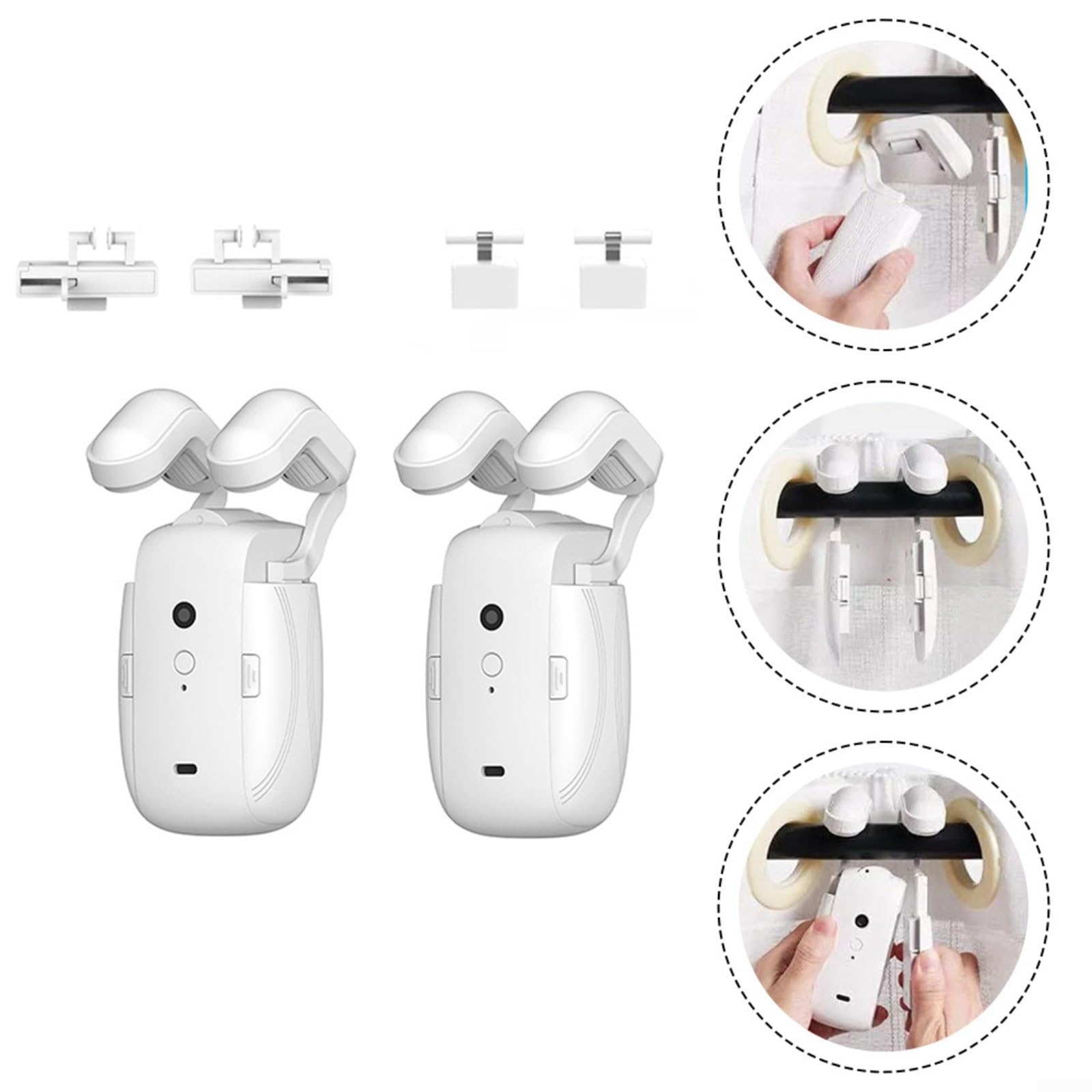 Rideaux électriques, rail de rideau électrique, pour TUYA Bluetooth Smart rideaux robots 3 en 1 pour barre romaine T/U rail (2 pièces)