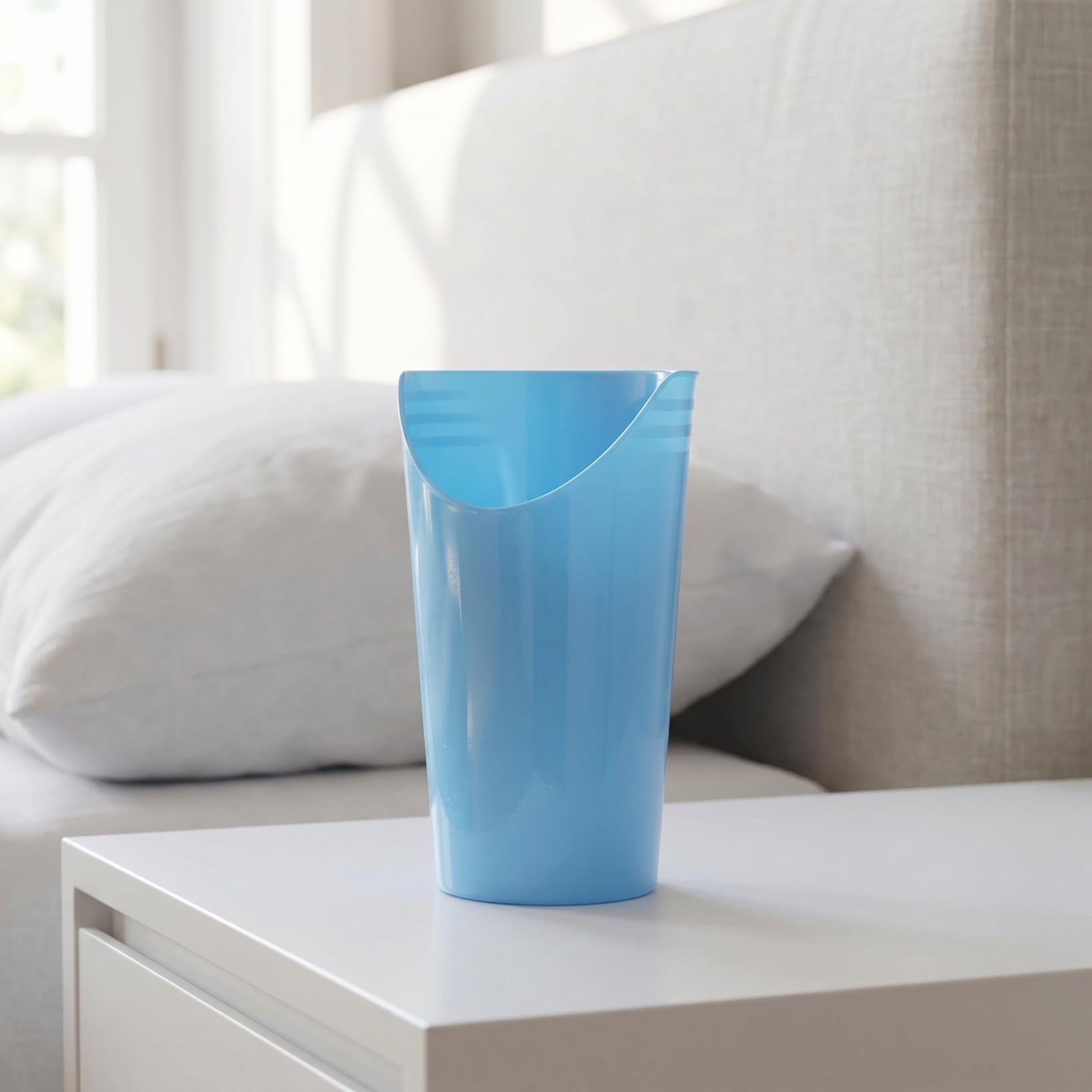 2 Pièces Gobelet à Découpe Nasale - Verre de Soins pour Personnes Âgées et Alitées, Tasse Anti-Renversement Dysphagie, Aide à Boire Ergonomique pour Adulte Handicapé