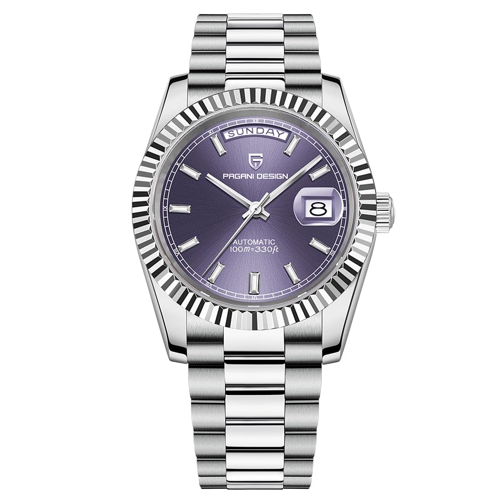RollsTimiPagani Design Men's Automatic Watch, NH36A Movement Men's Mechanical Watch DD40 AR Sapphire Glass 100 Meter Water Resistant Men's Classic Casual Sport Watch 40 mm Head PD-1783