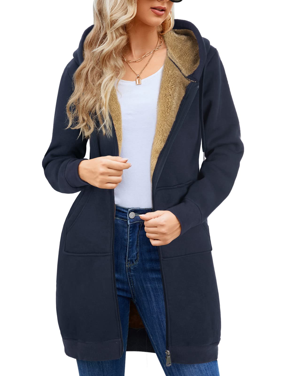 HEEKPEK Women's Long Hoodies Tunic