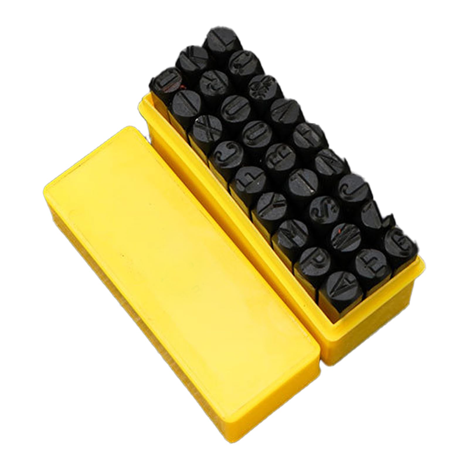 5 mm Punzoni Numeri e Lettere, Punzoni Lettere e Uumeri in Metallo, Stampi in Rilievo 5 mm, con Scatola Portaoggetti, per Lmprinting Metallo Plastica Legno Pelle