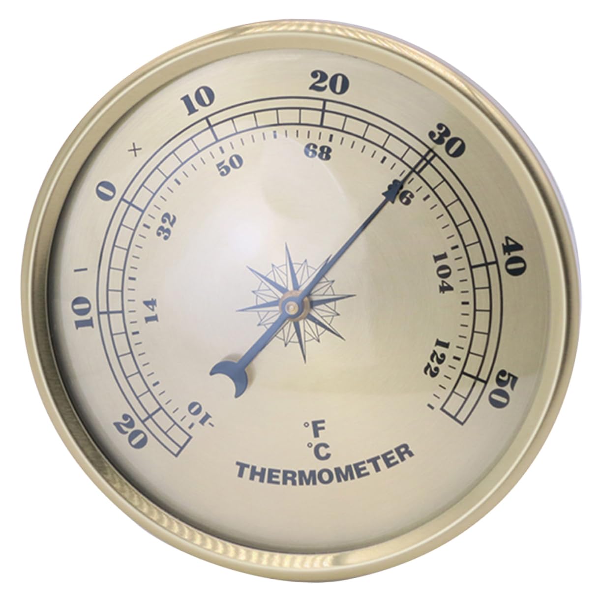 Uonlytech 4pezzi Termometro Metallico Rotondo Digitale Per Esterni e Interni Misuratore Di Temperatura Per Giardino Garage e Laboratorio Strumento Pratico e Durevole Per Uso Quotidiano