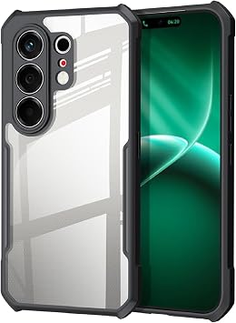 Case Compatible with Tecno Camon 50 4G, Airbag Protection Transparent PC Back + Soft TPU Frame, Anti-scratch Protective Case-Black