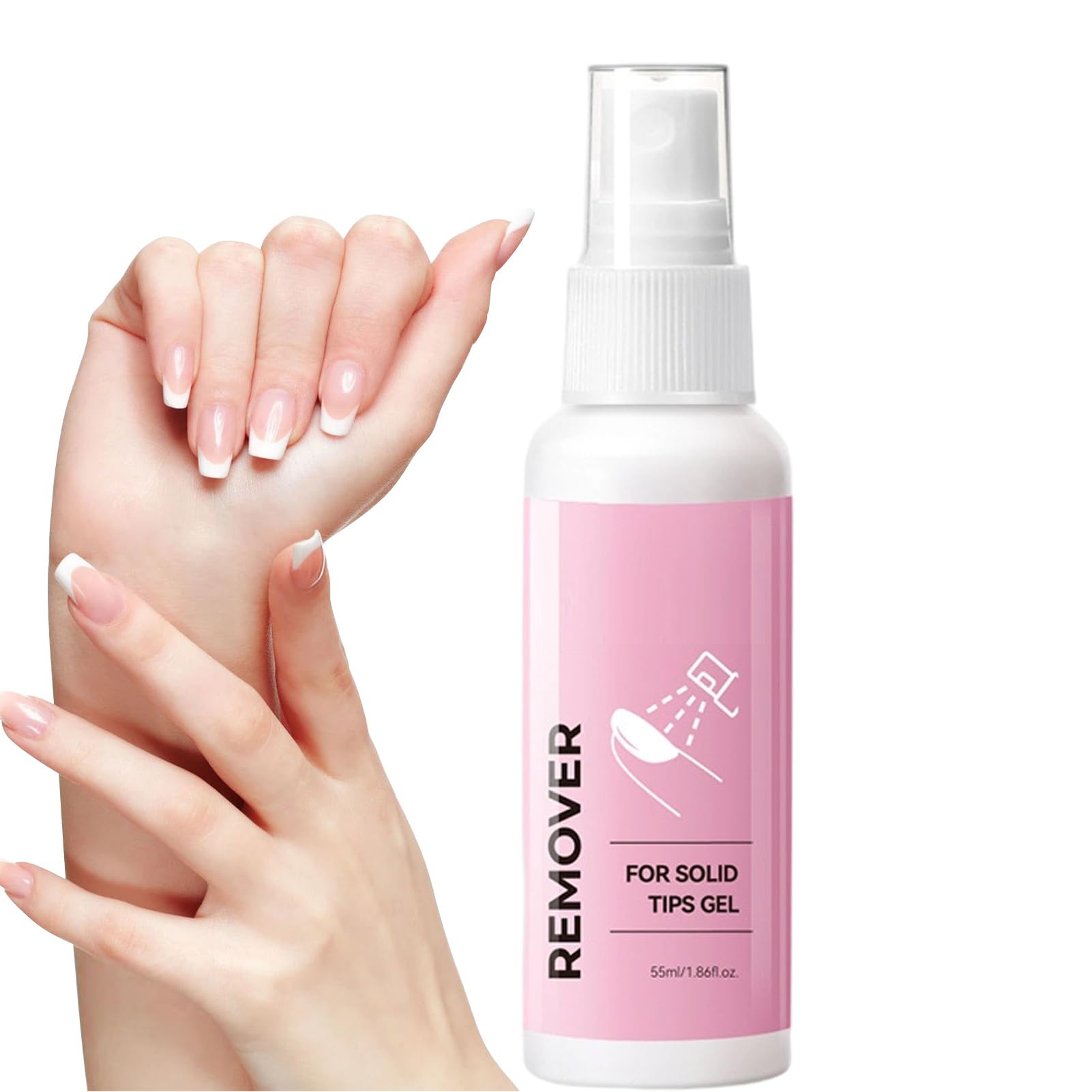 Remover della colla per unghie - 55 ml di rimozione delle unghie falsi | Struttura sigillata Pressa su Naiil Rem0ver con ingrediente delicato | Spray falso Naiil Rem0ver per professionisti del salone