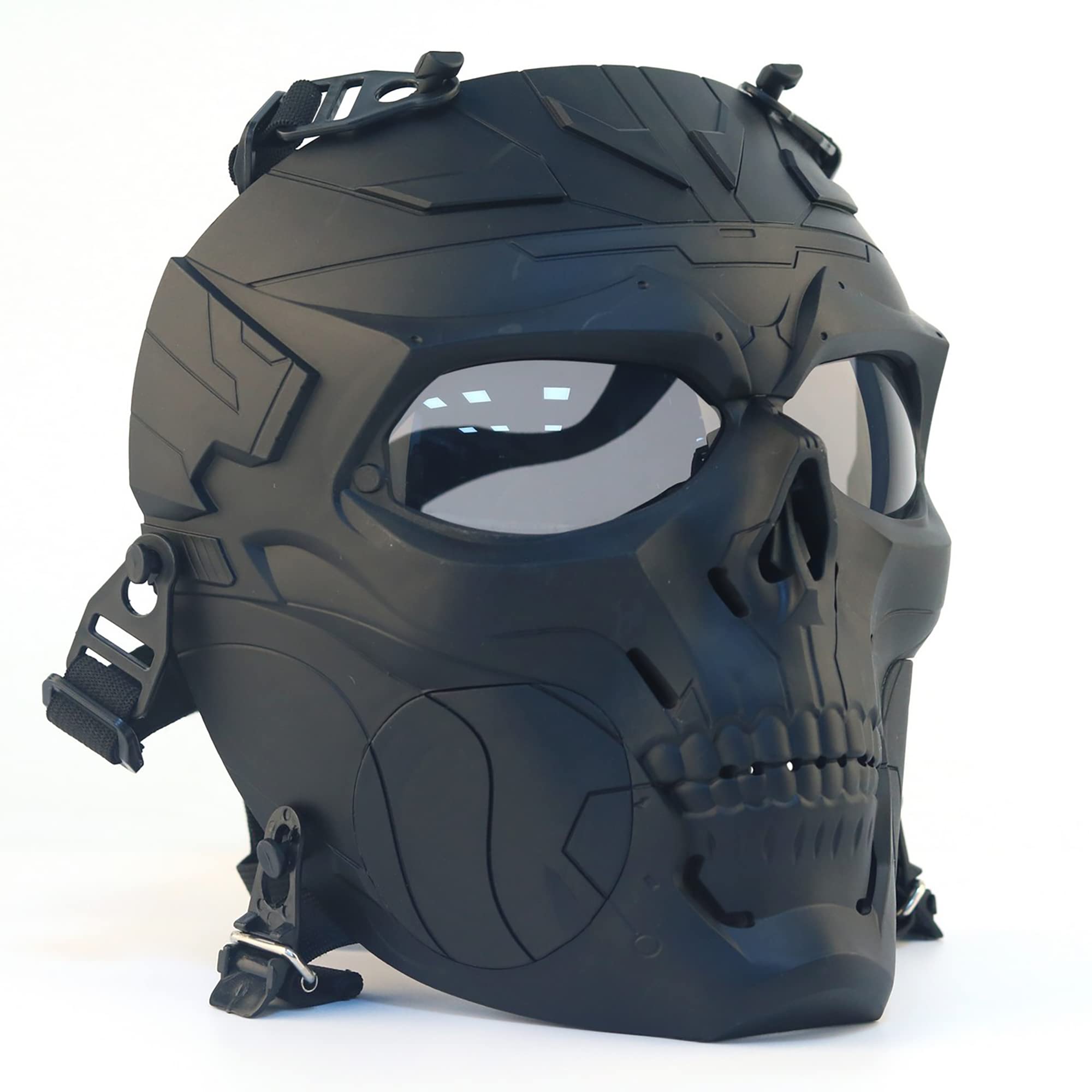 Maschera Softair Tattica Faccia piena Maschera di Paintball Maschere cranio protettive Full Face con PC Lens Occhiali per Cs BBs Gioco Halloween Cosplay