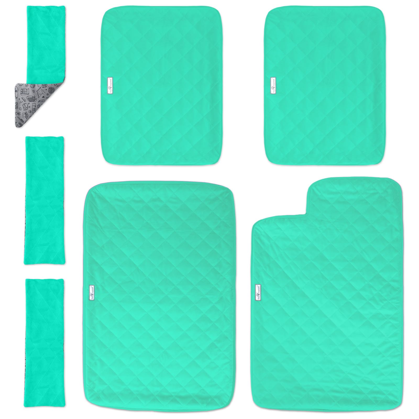 Paw Inspired Fitted Fleece Liners for Ferret Nation, Critter Nation Cage for Ferrets, Rats, Chinchillas, Hedgehogs & Other Small Animals (Green,