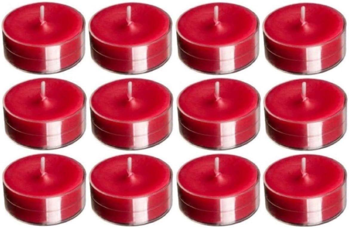 Madhulica Candles Wax BDS Candles 14081 Scented SMOKELESS RED Tea Light Candles - Pack of 100PCS