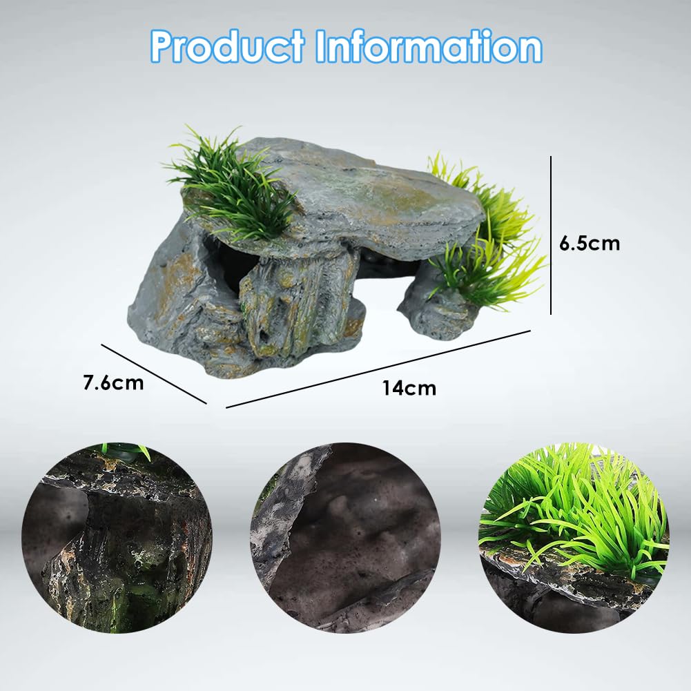 Jaskinia dla gadów, Jaskinia akwarystyczna, Akwarium dla żółwi wodnych, Akcesoria do żółwi, Akcesoria do żółwi wodnych, Dekoracja akwarium, Akcesoria do terrarium, Nadaje się do terrariów i