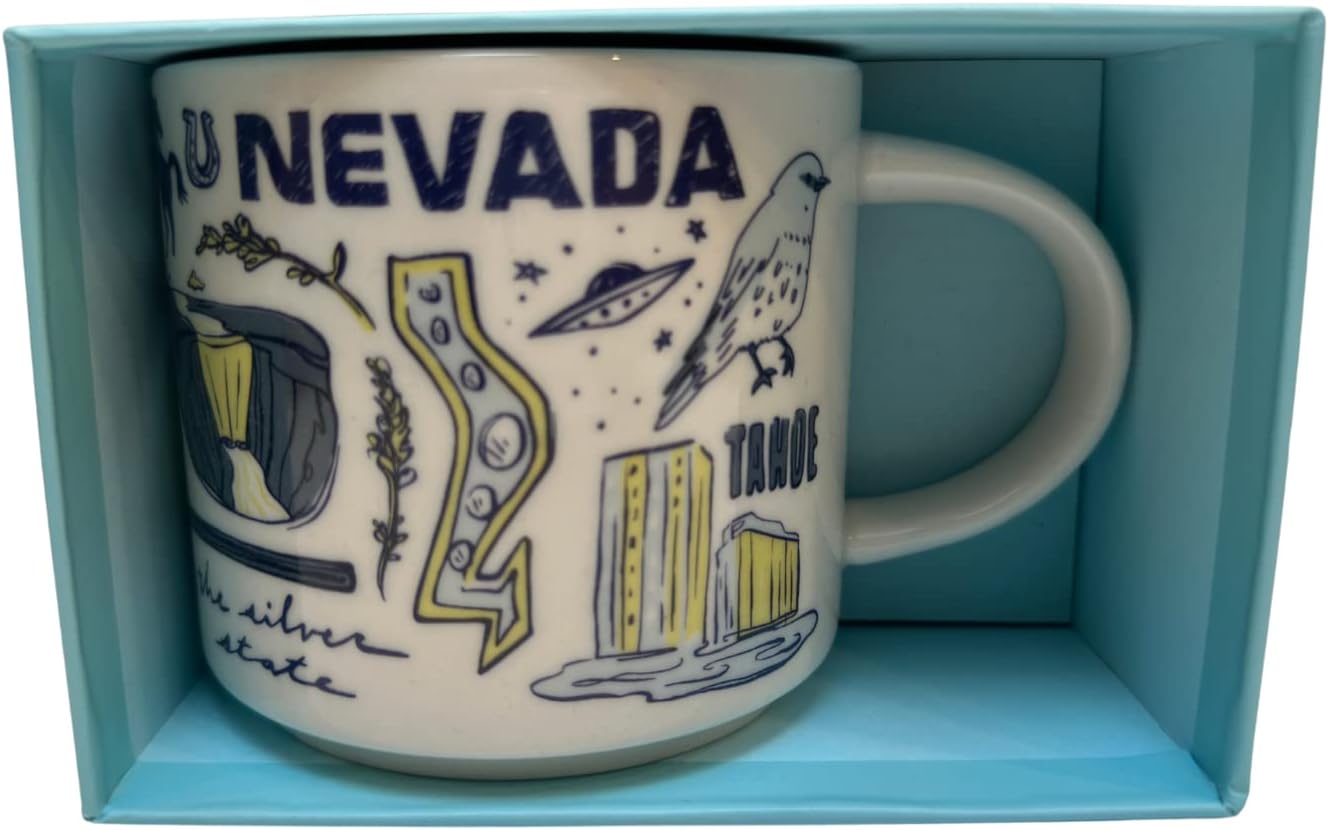 Been There Series Nevada Ceramic Coffee Mug, 14 Oz