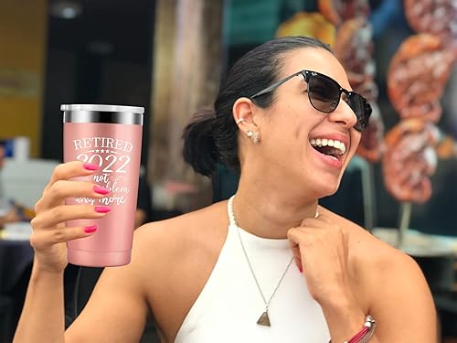 Miniatura 4 de Retired 2022 Not My Problem Anymore el mejor regalo de jubilación para mujeres, compañeras de trabajo, mamá, vaso aislado de acero inoxidable con
