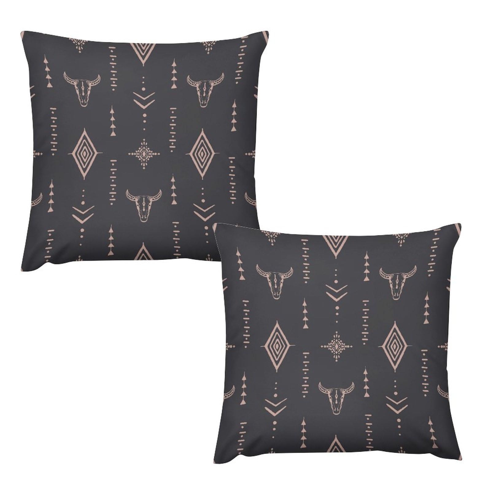 Focusbrite Western Native American Aztec Throw Pillow Covers, Aztec Southwestern Native American Tribal Geometric Pillow Cases for Outdoor Bedroom