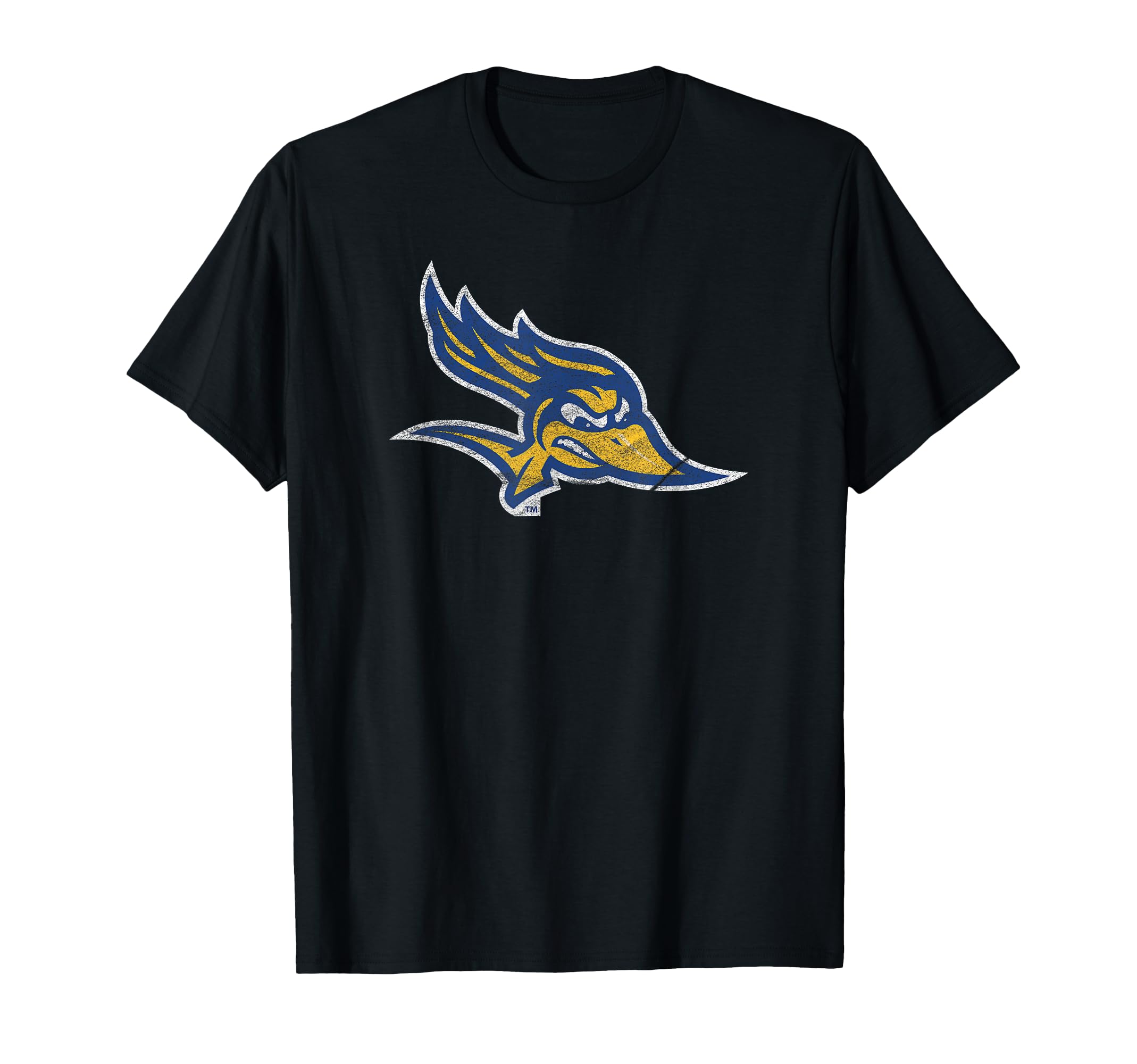 Campus Lab CSU Bakersfield Roadrunners Distressed Primary T-Shirt - Black, Unisex-Adults, Small