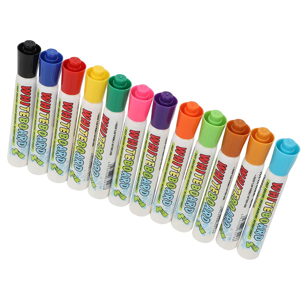 Naroote Chalk Markers, Chalkboard Markers Easy Wipe Chalk Pens with 12 Colors for Marking