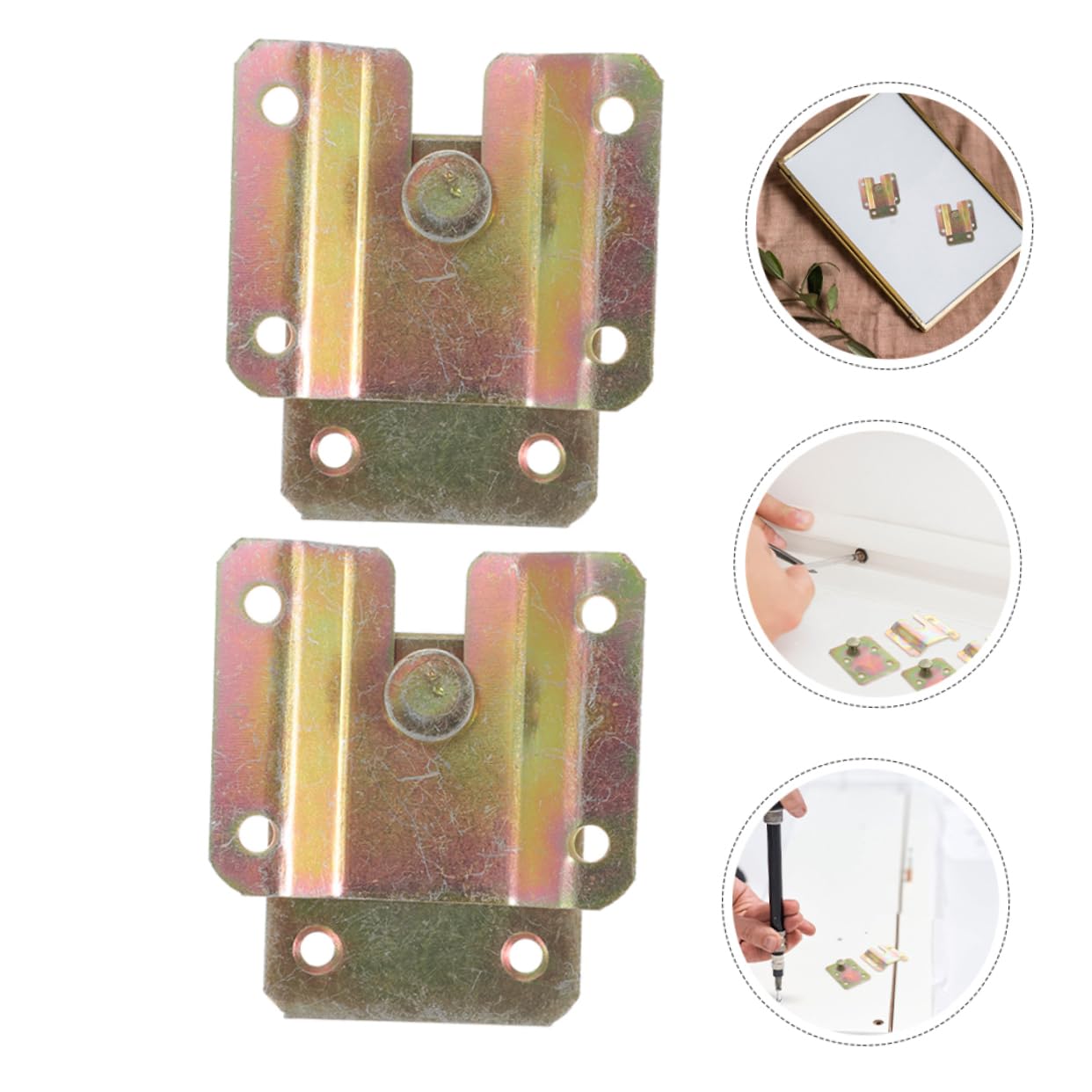 Operitacx 12pièces Crochets De Suspension Pour Tableaux Support De Cadre Photo Emboîtable Matériel De Montage Pour Et Miroirs