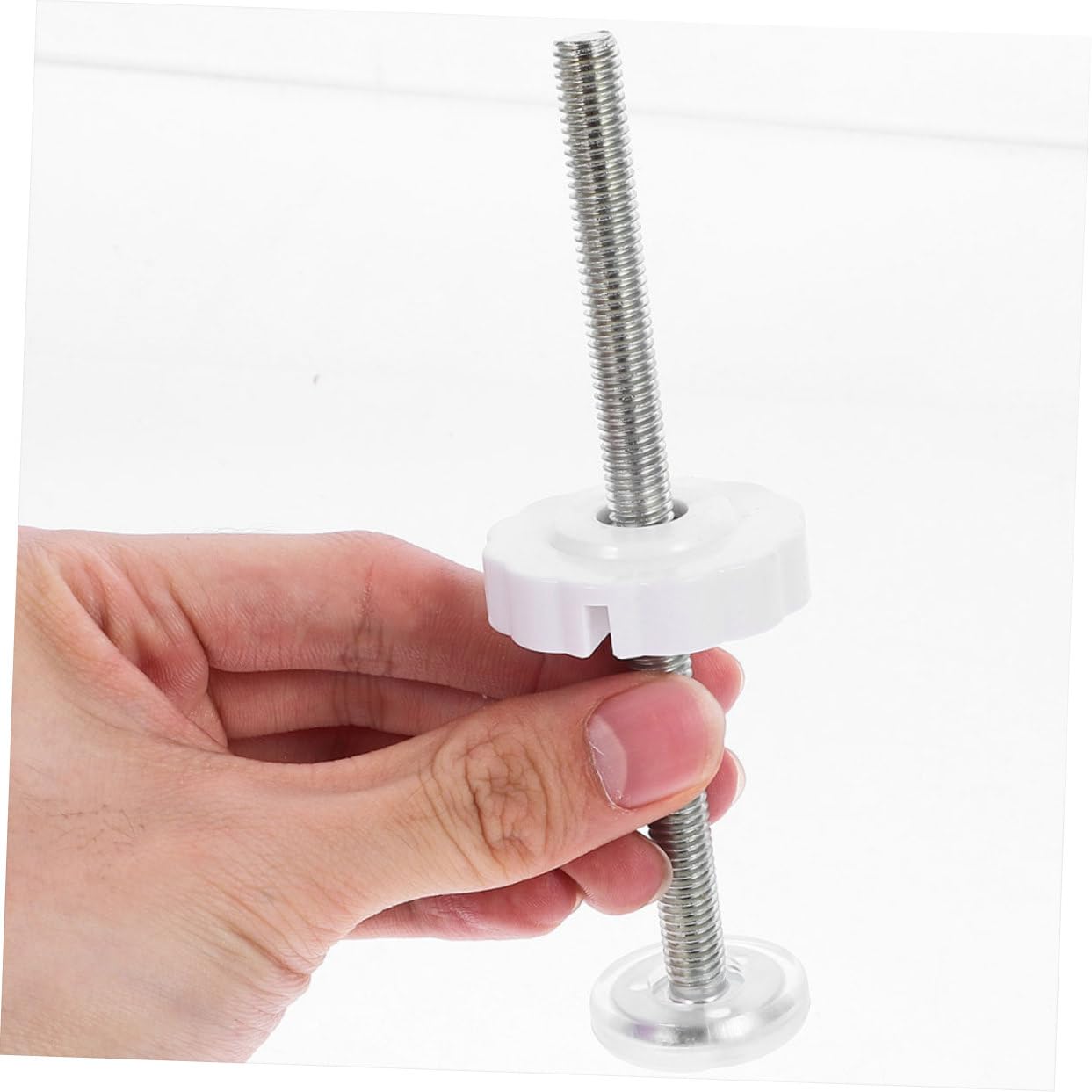 BESTonZON 4 Ensembles Quincaillerie pour Barrière De Bébé Rampe Les Pièces Boulons des Vis Boutons Portes Bébé Partie Clôture Serrures Porte Bébé Fileté Extenseur Abdos Blanche 6 Pièces * 4