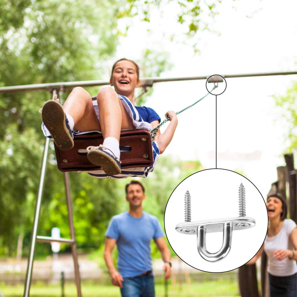 Gancio Da Soffitto BASVII - Acciaio Inox 400kg, Anello M8 Girevole 360° - Per Sacco Boxe, Amache, Yoga E Altalene - Foto 2