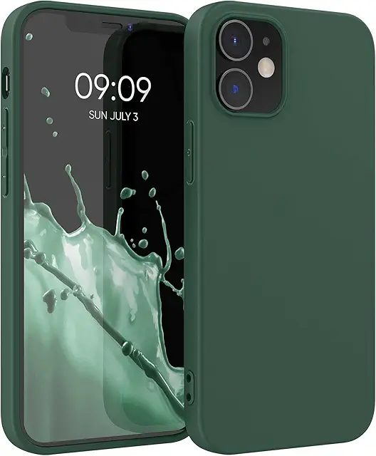 Carcasa iPhone 12 Pro - Funda Ultrafina TPU Silicona Verde Musgo Anticaídas