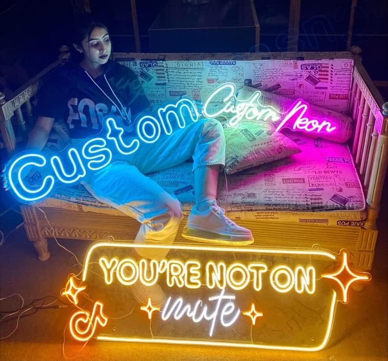 Miniatura 7 de Letreros de neón personalizables, letreros de neón LED personalizables para dormitorio, baño, decoración de pared, boda, fiesta, bar, salón de