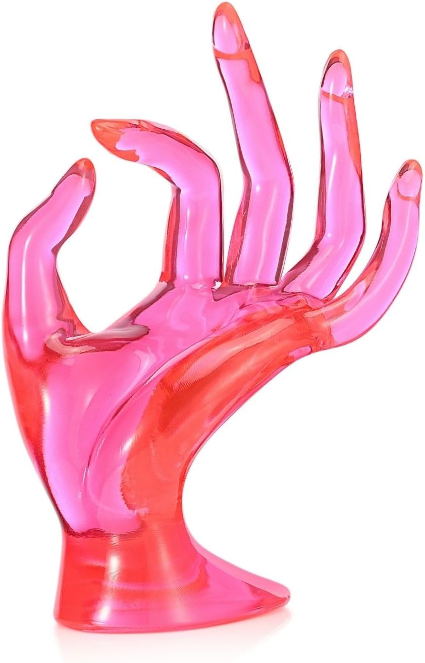Flexzion Hand Jewelry Holder Female Mannequin Hands Holder for Bracelet, Watch, Hand Ring Holder for Jewelry, Mannequin Arm Form Model, Hand Stand Display, Polyresin Hand Mannequin, Black image 2