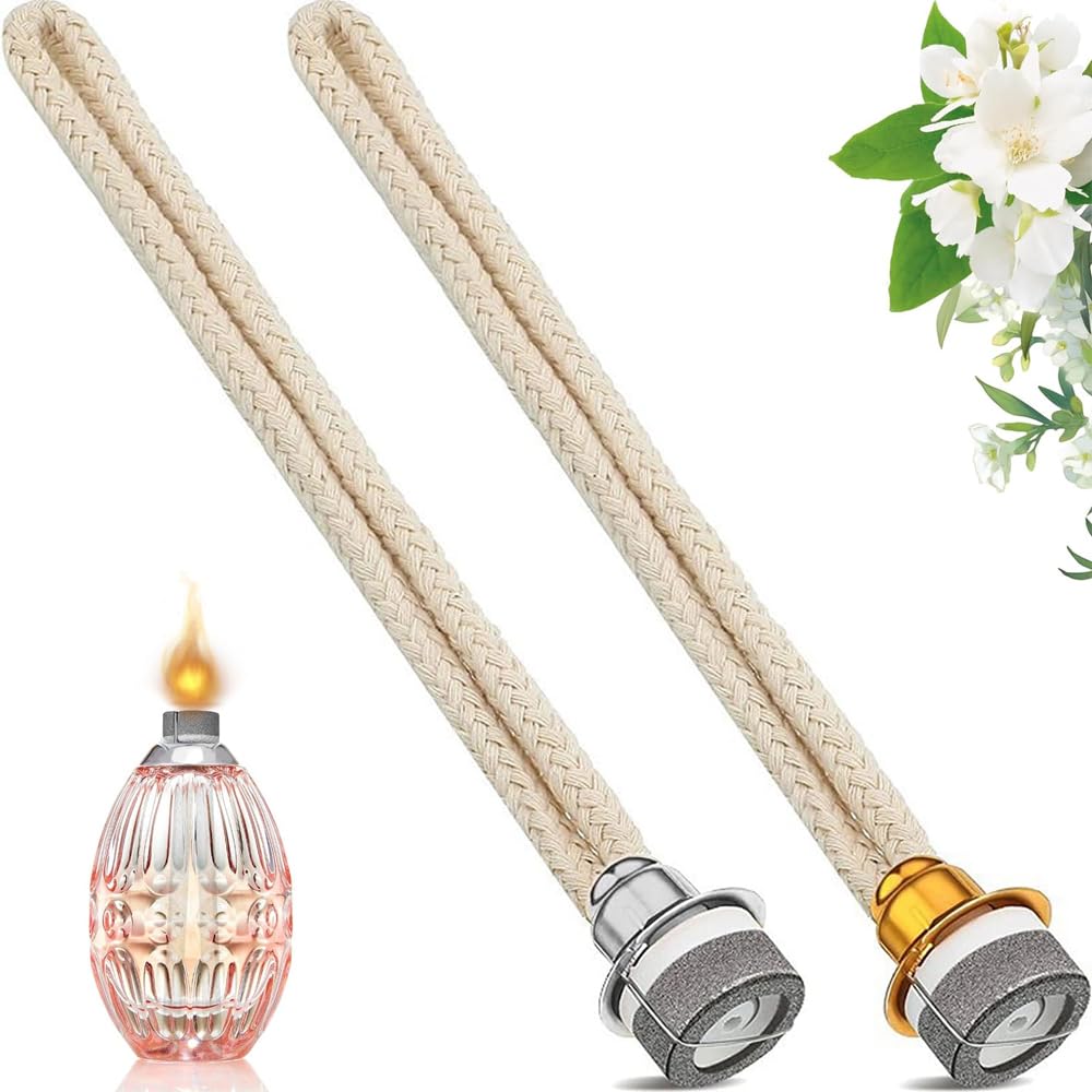 Homefantasy Gold, Silber 2 Pieces Wicks For Scented Lamp, Wick For Oil Lamp, Accessories For Catalytic Lamps, Lamp For Scented Oils Wick Catalytic Burner Diffuser Aromatherapy