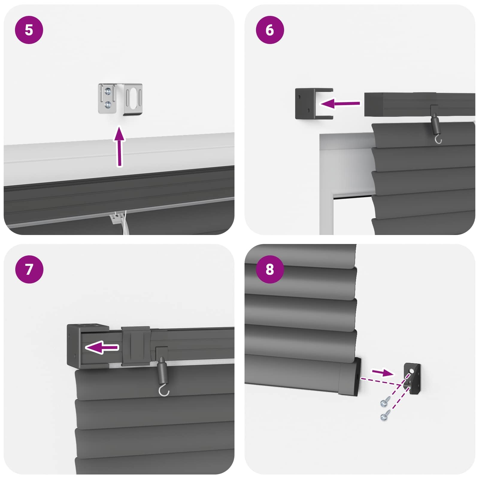 Store vénitien Gris argenté en PVC 213 x 160 cm 25 mm, persienne intérieure avec Clip de sécurité, Protection Solaire, contrôle lumière et intimité pour fenêtre, volet tamisant Durable