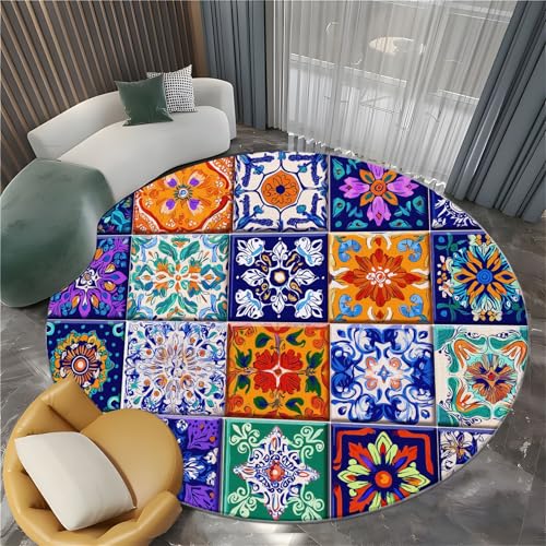 Tapis chambre de décoration haut de gamme mosaïque colorée
