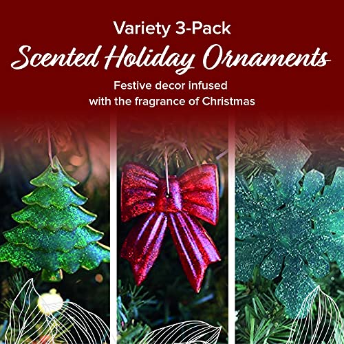 Belle Aroma Holiday Ornaments W/ Scent - Christmas Decorations, Car Air Fresheners, Tree Hanging Accessories W/ Long Lasting Fragrance Smell For Home Or Car (3 Pack Variety) #TOP1