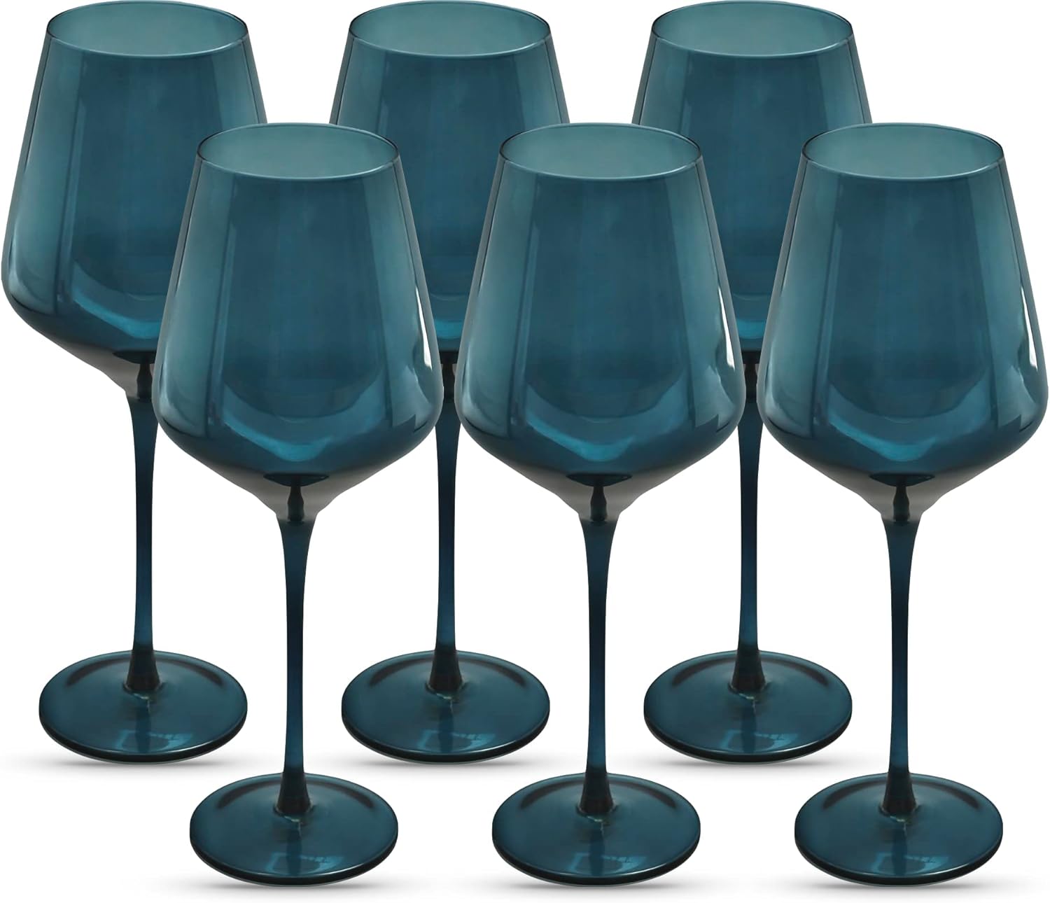 Saludi Original Midnight Blue Wine Glasses, 16.5oz (Set of
