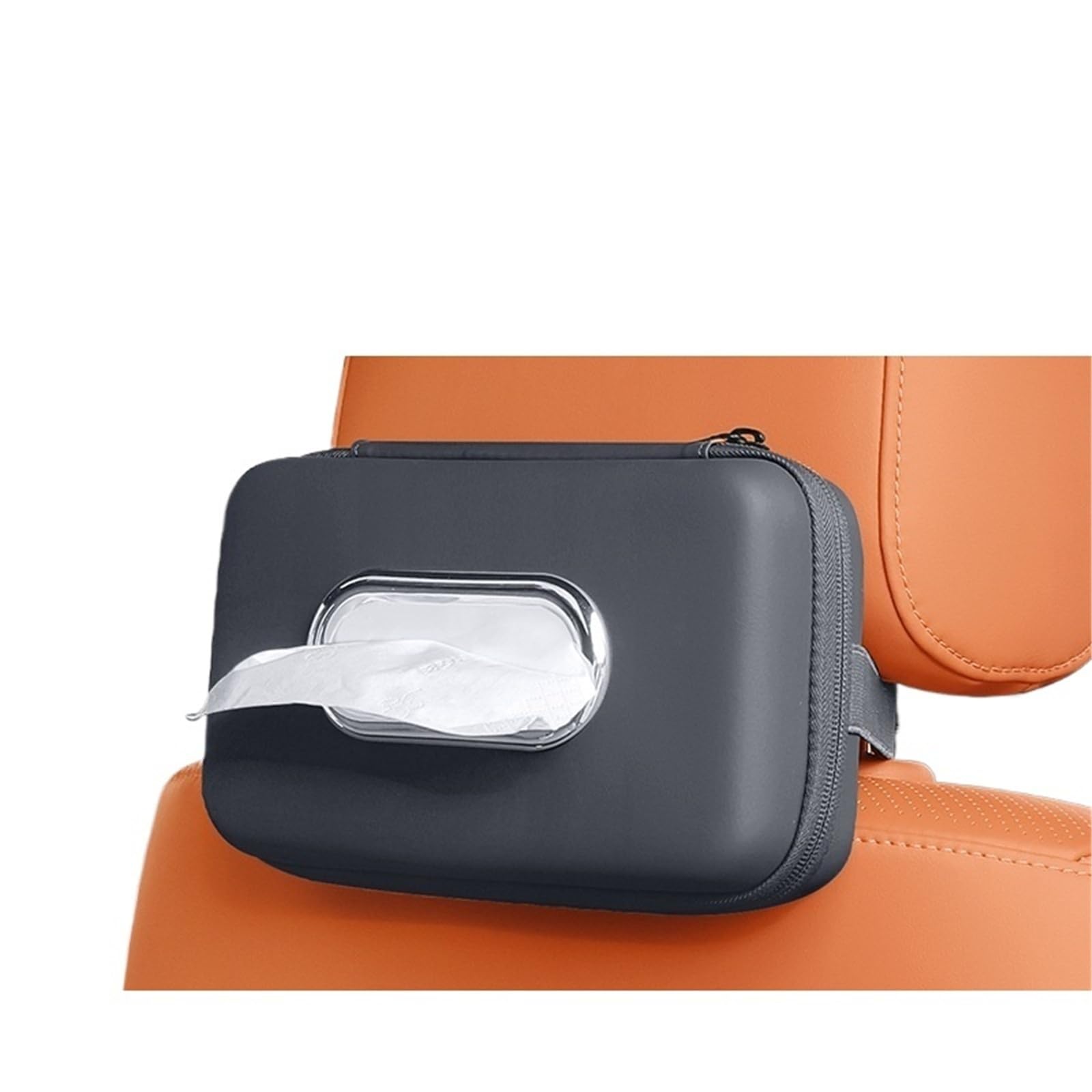 Car Visor Tissue Box Holder Car Mounted Tissue Box Drawer Armrest Backrest Hanging Multifunctional(White)