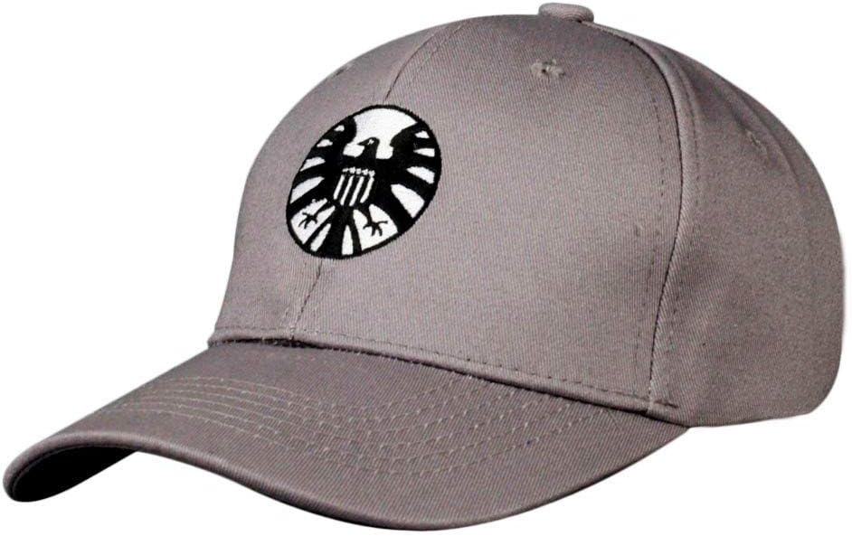 Gankchen Avengers Captain Hat Cosplay Shield Logo Hats Size Adjustable Cap Carol Danvers Baseball Caps Gray