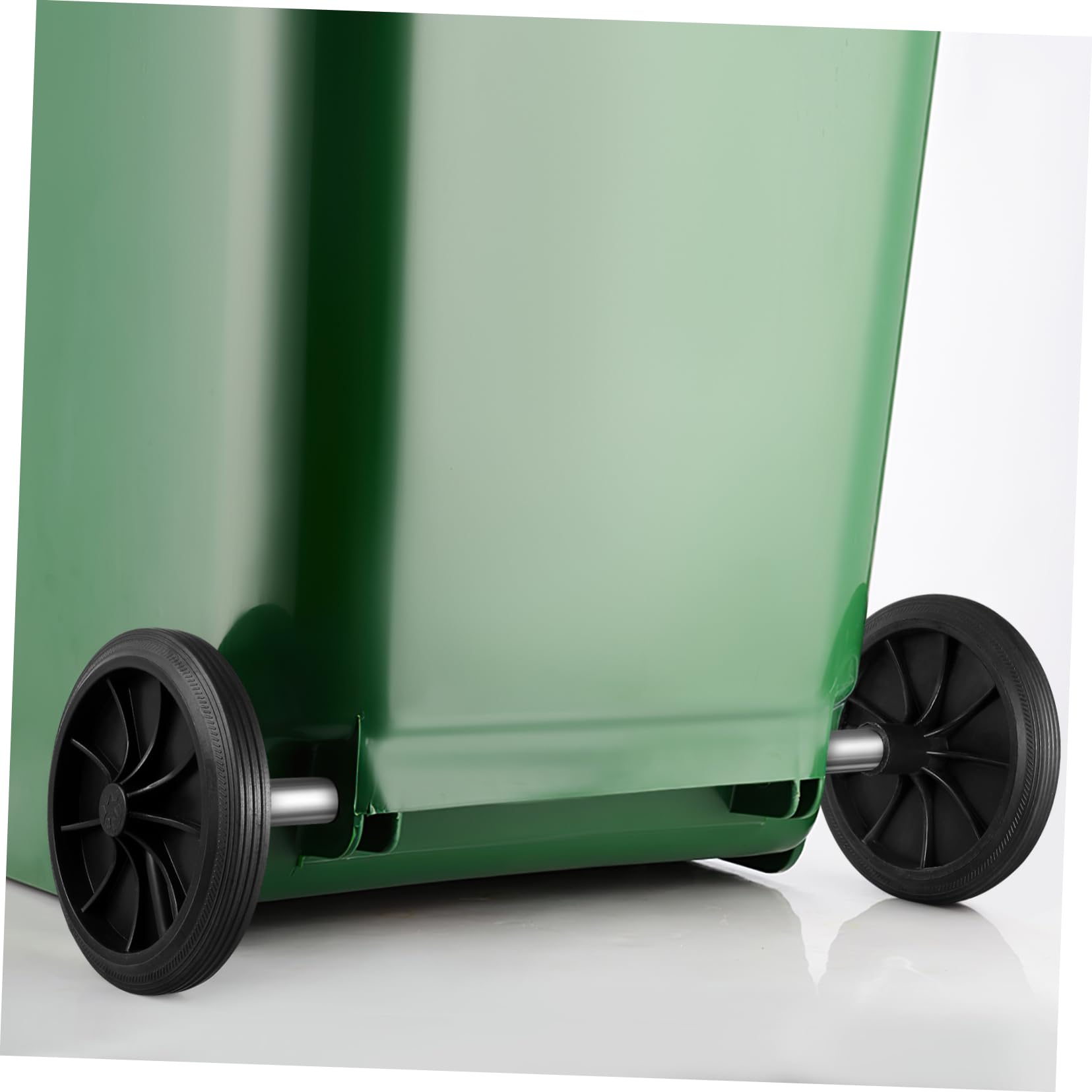Mobestech Ruote in gomma per bidone della spazzatura 19,68 x 7,28 x 3,93 pollici con albero cavo da 48 cm set di 2 ruote silenziose facile installazione per contenitori di rifiuti uso industriale