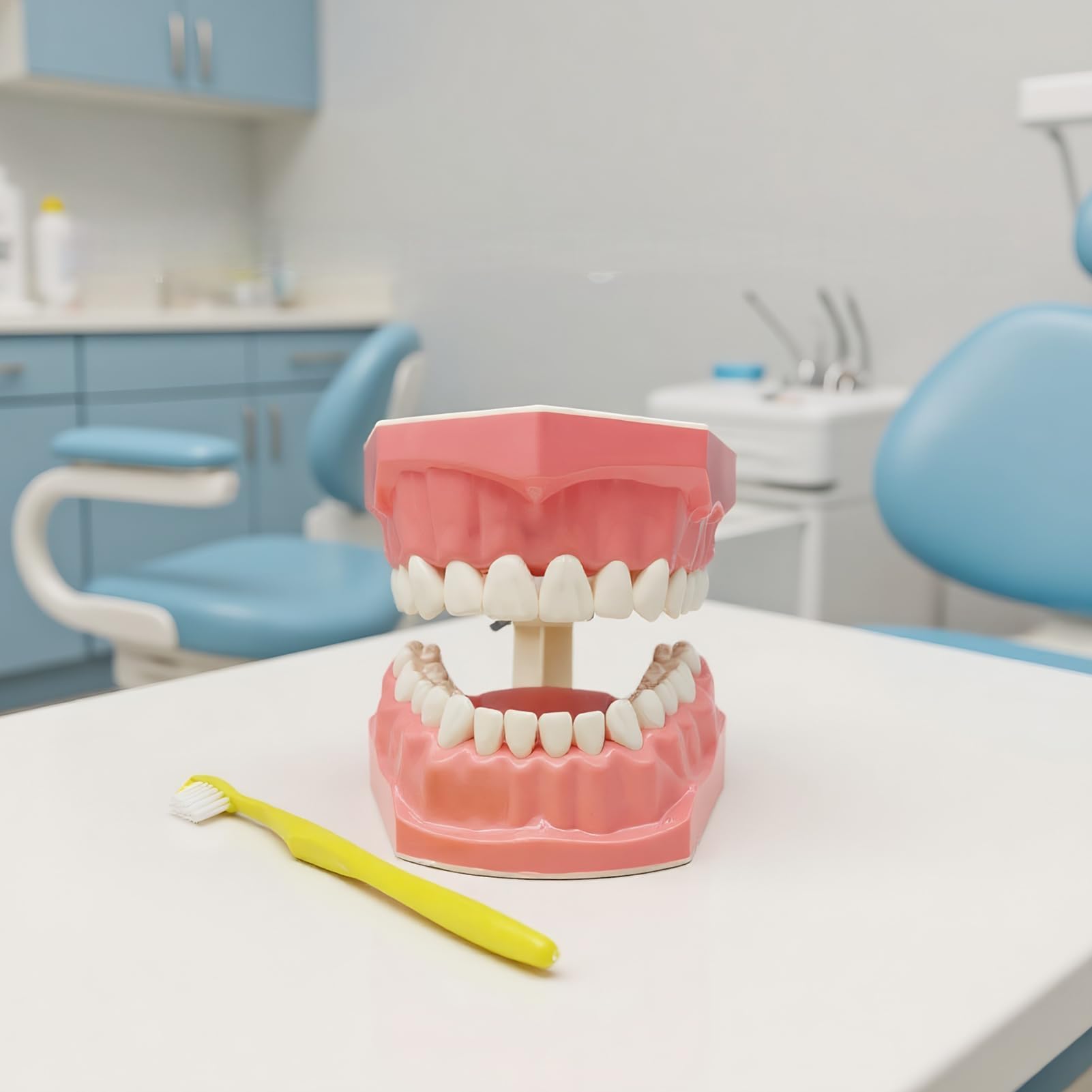 Modello di denti per bambini, modello di dente educativo con spazzolino da denti per lo studio | Materiali educativi, forniture per lo studio della bocca per adolescenti, amici, uomini, figli