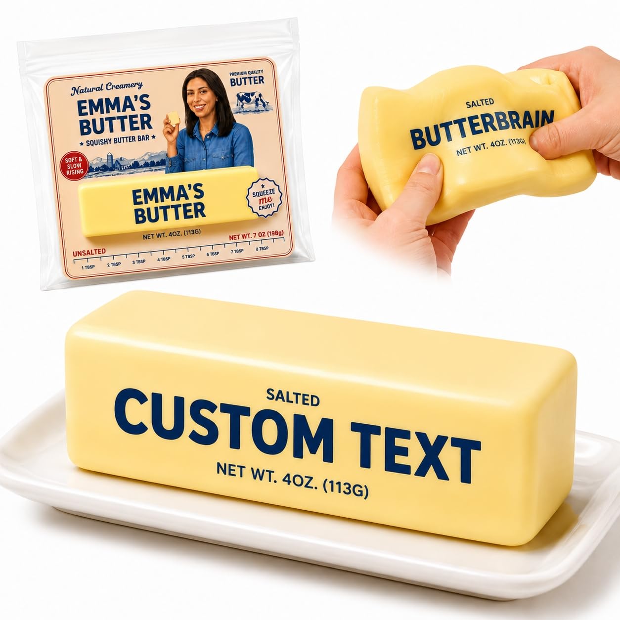 Butter Squishy Stick Fidget Toy Slow Rising Soft Butter Squeeze
