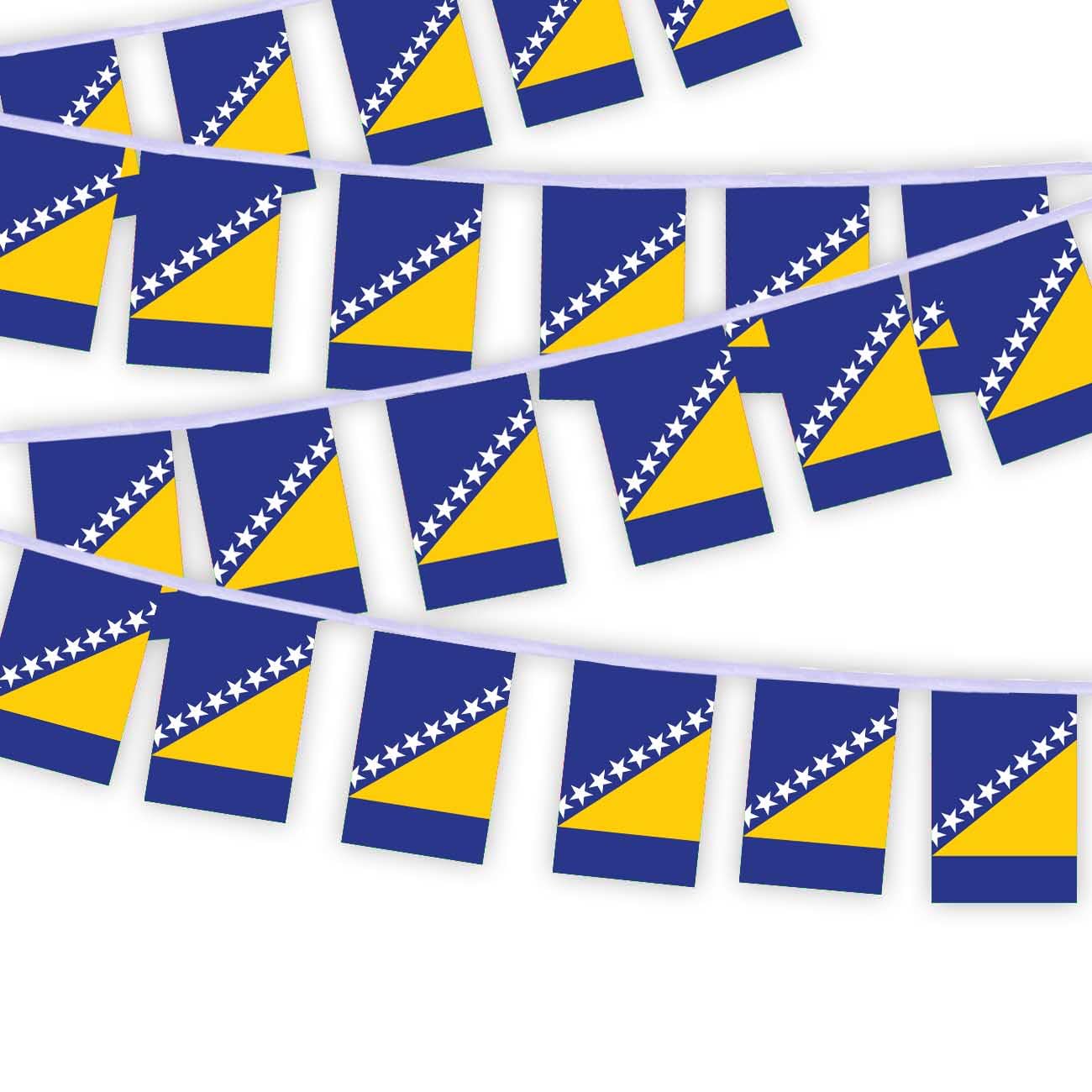 30 PCS Bosnia Flag String,32 FT Bosnian Decor Bunting,Decoration Banner for Outdoor Indoor Patio Yard Decor — image 1