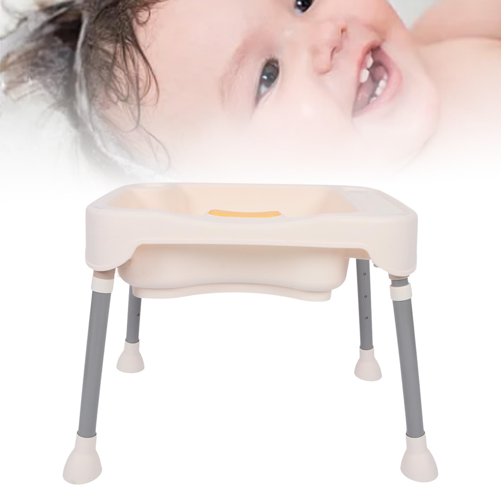 EMUKOEP Lavabo Ajustable para Lavado de Cabello para Pacientes Postrados en Cama, Práctico Cuenco para champú para Uso Doméstico