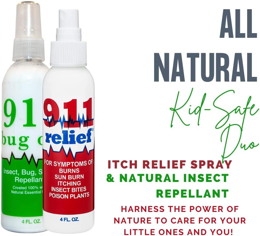 Miniatura 2 de 911 Bug Off - Spray repelente de insectos con aceite esencial y espray antipicazón de acción rápida 911 relief