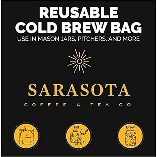 Miniatura 9 de Paquete de 2, bolsa de filtro de café frío grande de 12 x 12 pulgadas para tarro de masón, reutilizable, tela de algodón 100% orgánico con cordones,