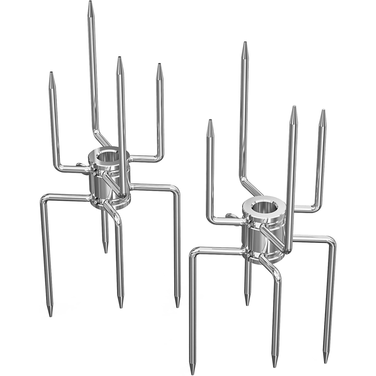 Buxuaaaa Multipurpose Stainless Steel Octopuses Fork Grilling Fork for Outdoor Camping Family Gatherings and Restaurant Use Stainless Steel BBQ Skewer